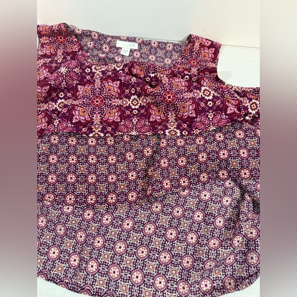 J.Jill Pink Paisley Boho Sleeveless Tunic Blouse Top Women’s Petite M - Picture 9 of 9